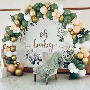 Baby Shower Backdrop, Oh Baby  (8x6ft)